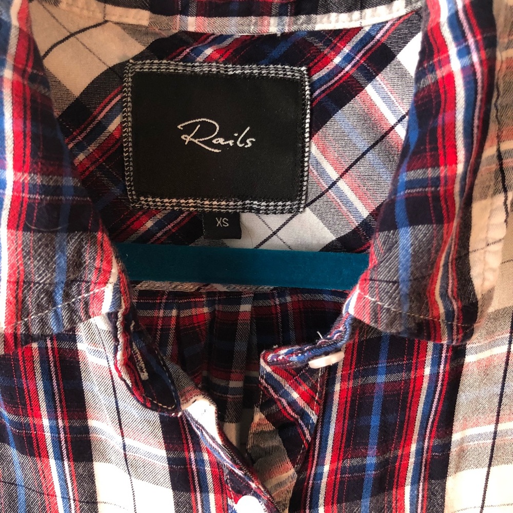 Rails Plaid Button Down Xs - image 3